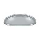 Deltana [K407U26D] Solid Brass Cabinet Cup Pull - Elongated - Brushed Chrome Finish - 3&quot; C/C - 4 5/8&quot; L