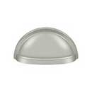 Deltana [K43U15] Solid Brass Cabinet Cup Pull - Oval Shell - Brushed Nickel Finish - 3" C/C - 3 1/2" L