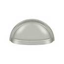 Deltana [K43U15] Solid Brass Cabinet Cup Pull - Oval Shell - Brushed Nickel Finish - 3&quot; C/C - 3 1/2&quot; L