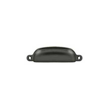 Deltana [SHP29U10B] Solid Brass Cabinet Cup Pull - Exposed - Oil Rubbed Bronze Finish - 3 5/8&quot; C/C - 4 1/8&quot; L