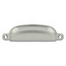 Deltana [SHP29U15] Solid Brass Cabinet Cup Pull - Exposed - Brushed Nickel Finish - 3 5/8" C/C - 4 1/8" L