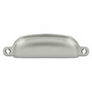 Deltana [SHP29U15] Solid Brass Cabinet Cup Pull - Exposed - Brushed Nickel Finish - 3 5/8&quot; C/C - 4 1/8&quot; L