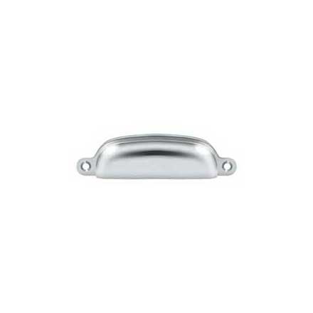 Deltana [SHP29U26] Solid Brass Cabinet Cup Pull - Exposed - Polished Chrome Finish - 3 5/8&quot; C/C - 4 1/8&quot; L