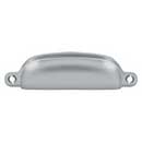 Deltana [SHP29U26D] Solid Brass Cabinet Cup Pull - Exposed - Brushed Chrome Finish - 3 5/8&quot; C/C - 4 1/8&quot; L