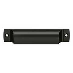 Deltana [SHP40U10B] Solid Brass Cabinet Cup Pull - Shell - Oil Rubbed Bronze Finish - 4&quot; C/C - 4 1/2&quot; L