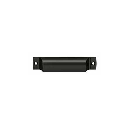 Deltana [SHP40U10B] Solid Brass Cabinet Cup Pull - Shell - Oil Rubbed Bronze Finish - 4" C/C - 4 1/2" L