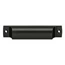 Deltana [SHP40U10B] Solid Brass Cabinet Cup Pull - Shell - Oil Rubbed Bronze Finish - 4" C/C - 4 1/2" L