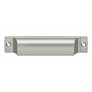 Deltana [SHP40U15] Solid Brass Cabinet Cup Pull - Shell - Brushed Nickel Finish - 4&quot; C/C - 4 1/2&quot; L