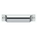 Deltana [SHP40U26] Solid Brass Cabinet Cup Pull - Shell - Polished Chrome Finish - 4&quot; C/C - 4 1/2&quot; L