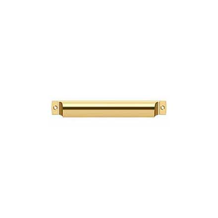 Deltana [SHP70CR003] Solid Brass Cabinet Cup Pull - Shell - Polished Brass (PVD) Finish - 7&quot; C/C - 7 1/2&quot; L