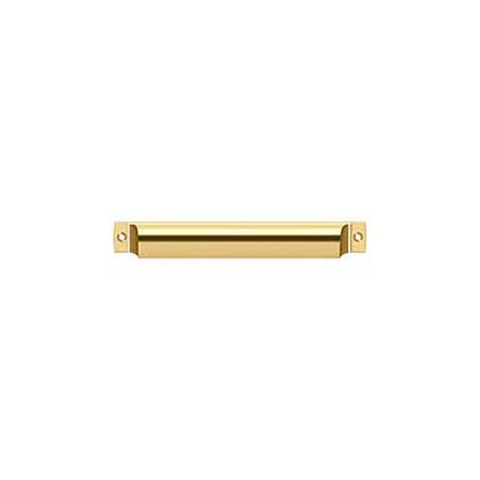 Deltana [SHP70CR003] Solid Brass Cabinet Cup Pull - Shell - Polished Brass (PVD) Finish - 7&quot; C/C - 7 1/2&quot; L