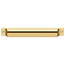 Deltana [SHP70CR003] Solid Brass Cabinet Cup Pull - Shell - Polished Brass (PVD) Finish - 7&quot; C/C - 7 1/2&quot; L