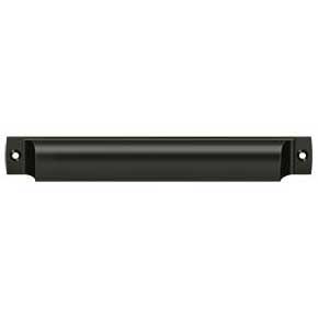 Deltana [SHP70U10B] Solid Brass Cabinet Cup Pull - Shell - Oil Rubbed Bronze Finish - 7" C/C - 7 1/2" L