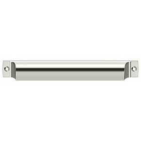 Deltana [SHP70U14] Solid Brass Cabinet Cup Pull - Shell - Polished Nickel Finish - 7" C/C - 7 1/2" L