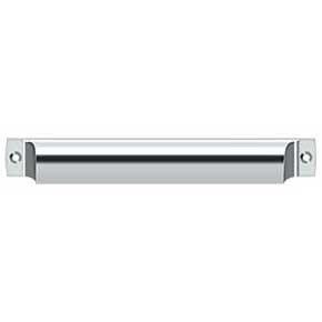 Deltana [SHP70U26] Solid Brass Cabinet Cup Pull - Shell - Polished Chrome Finish - 7" C/C - 7 1/2" L