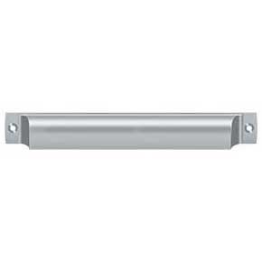 Deltana [SHP70U26D] Solid Brass Cabinet Cup Pull - Shell - Brushed Chrome Finish - 7" C/C - 7 1/2" L