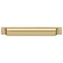 Deltana [SHP70U4] Solid Brass Cabinet Cup Pull - Shell - Brushed Brass Finish - 7&quot; C/C - 7 1/2&quot; L