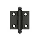 Deltana [CH1515U10B] Solid Brass Cabinet Door Butt Hinge - Ball Tip - Square Corner - Oil Rubbed Bronze Finish - Pair - 1 1/2" H x 1 1/2" W