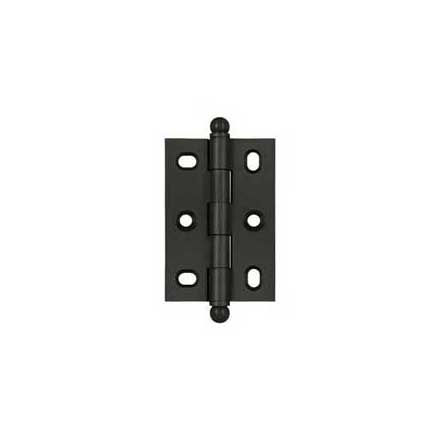 Deltana [CHA2517U10B] Solid Brass Cabinet Door Butt Hinge - Ball Tip - Square Corner - Adjustable - Oil Rubbed Bronze Finish - Pair - 2 1/2&quot; H x 1 3/4&quot; W