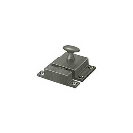 Deltana [CL1580U15A] Solid Brass Cupboard Turn Latch - Antique Nickel Finish - 1 9/16&quot; W