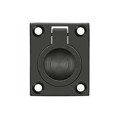 Deltana [FRP175U10B] Solid Brass Cabinet Flush Ring Pull - Oil Rubbed Bronze Finish - 1 3/8&quot; W