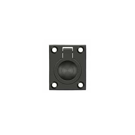 Deltana [FRP175U10B] Solid Brass Cabinet Flush Ring Pull - Oil Rubbed Bronze Finish - 1 3/8&quot; W