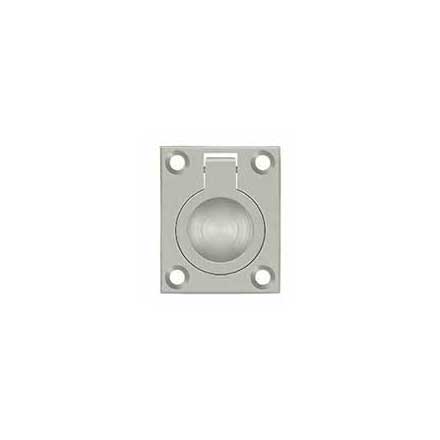 Deltana [FRP175U15] Solid Brass Cabinet Flush Ring Pull - Brushed Nickel Finish - 1 3/8" W