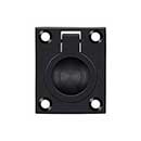 Deltana [FRP175U19] Solid Brass Cabinet Flush Ring Pull - Paint Black Finish - 1 3/8" W