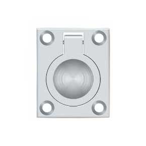 Deltana [FRP175U26] Solid Brass Cabinet Flush Ring Pull - Polished Chrome Finish - 1 3/8" W