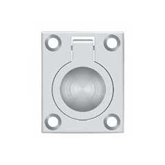 Deltana [FRP175U26] Solid Brass Cabinet Flush Ring Pull - Polished Chrome Finish - 1 3/8&quot; W