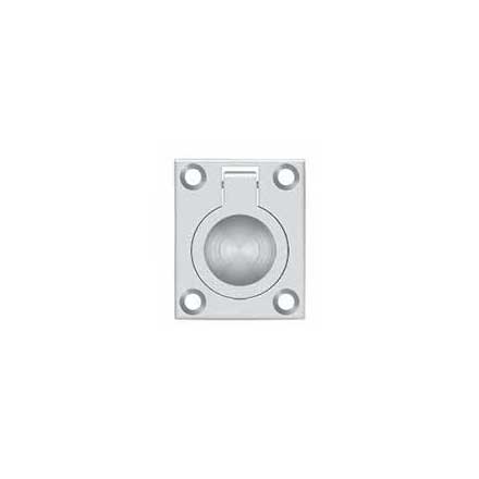 Deltana [FRP175U26] Solid Brass Cabinet Flush Ring Pull - Polished Chrome Finish - 1 3/8" W