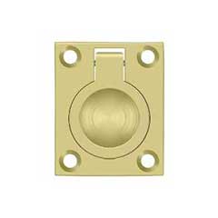 Deltana [FRP175U3] Solid Brass Cabinet Flush Ring Pull - Polished Brass Finish - 1 3/8&quot; W