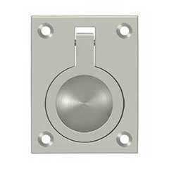 Deltana [FRP25U15] Solid Brass Cabinet Flush Ring Pull - Brushed Nickel Finish - 1 7/8&quot; W