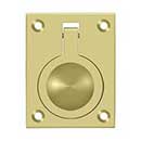 Deltana [FRP25U3] Solid Brass Cabinet Flush Ring Pull - Polished Brass Finish - 1 7/8&quot; W