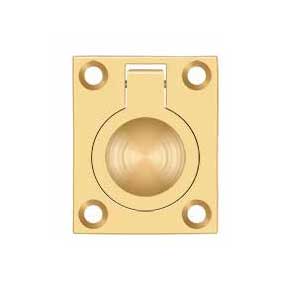 Deltana [FRP175CR003] Solid Brass Cabinet Flush Ring Pull - Polished Brass (PVD) Finish - 1 3/8" W