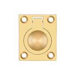 Deltana [FRP175CR003] Solid Brass Cabinet Flush Ring Pull - Polished Brass (PVD) Finish - 1 3/8&quot; W