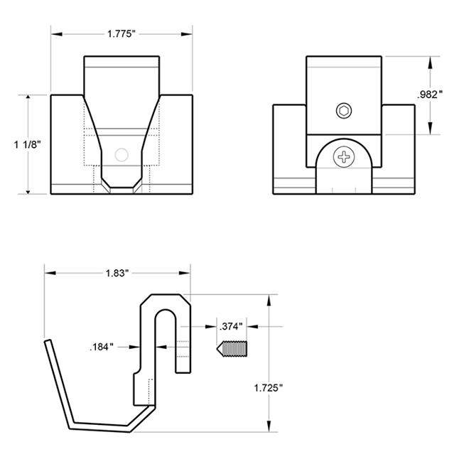 Deltana WBHOOK Bathroom Wire Basket Hook