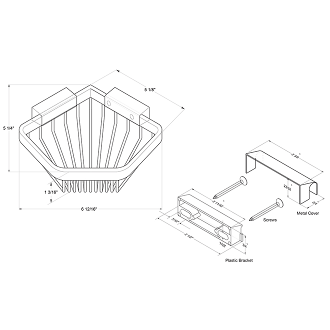 Deltana WBP542 Bathroom Wire Basket