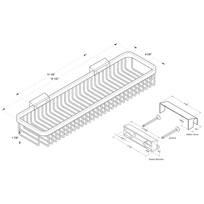 Deltana WBR1851 Bathroom Wire Basket Deltana WBR1851 Bathroom Wire Basket