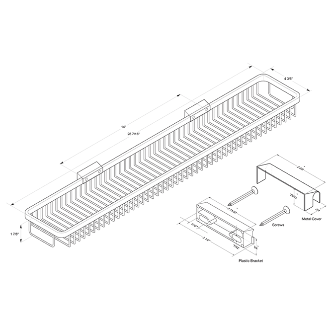 Deltana WBR2847 Bathroom Wire Basket Deltana WBR2847 Bathroom Wire Basket