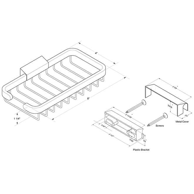 Deltana WBR8040 Bathroom Wire Basket Deltana WBR8040 Bathroom Wire Basket