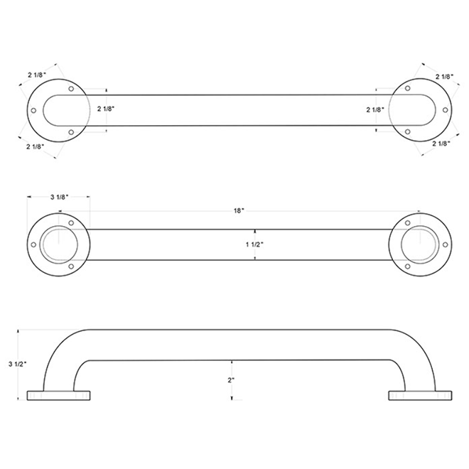 Deltana GB18U32D Grab Bar