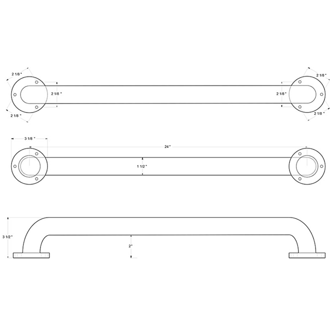 Deltana GB24U32D Grab Bar