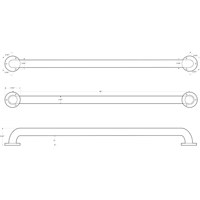 Deltana GB36U32D Grab Bar