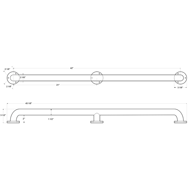 Deltana GB42CPU32D Grab Bar