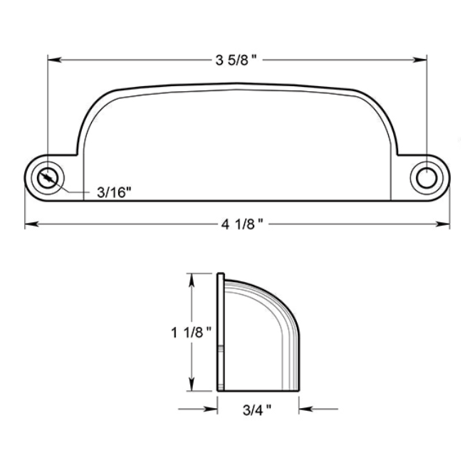 Deltana SHP29 Cabinet Cup Pull