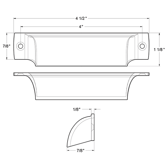 Deltana SHP40 Cabinet Cup Pull