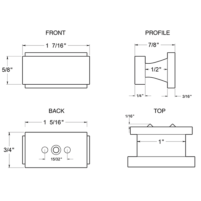 Deltana AN138 Cabinet Knob