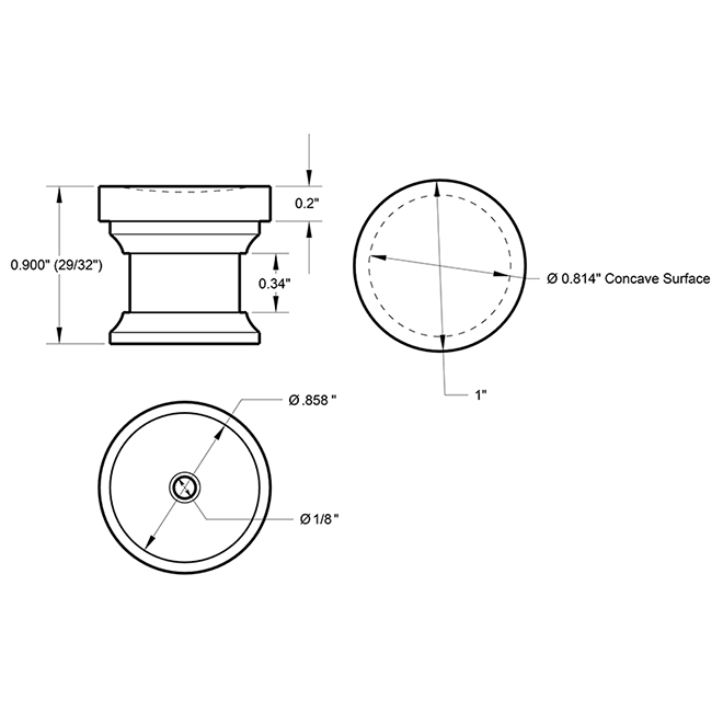 Deltana CHAL10 Cabinet Knob