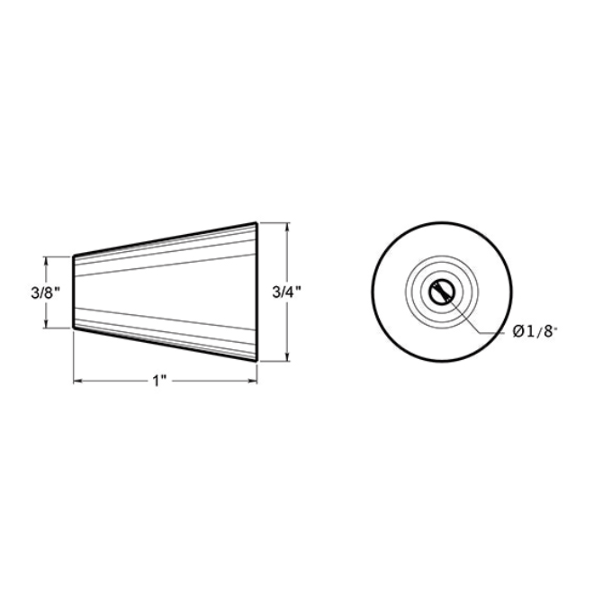 Deltana KC20 Cabinet Knob